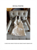 Off-White Cotton-Linen Halterneck Backless Vest + Wide-Leg Pants Two-Piece Set
