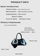 Glossy Cowhide Shell Bag