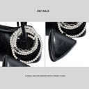 Glossy Cowhide Shell Bag