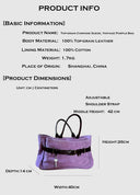 Top-grain Cowhide Suede, Vintage Purple Bag