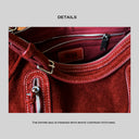 Wine Red Suede Bag