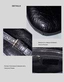 Genuine Leather with Crackle Finish | Minimalist Design | 2 Sizes Option | Edgy &amp; Stylish Armpit Bag