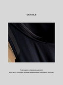 Black Knit Mini Skirt + Sheer Mesh A-Line Maxi Skirt Two-Piece Set | Tencel Blend Layered Dress