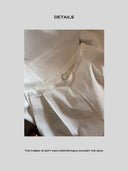 Minimalist V-neck Collarless Blazer Suit Oversized Wide-Leg Pants  Two-Piece Set in