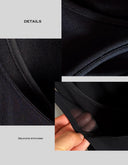 Black Knit Mini Skirt + Sheer Mesh A-Line Maxi Skirt Two-Piece Set | Tencel Blend Layered Dress