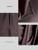 Dark Brown Halterneck Backless Knit Maxi Dress | Tencel-Wool Blend Bodycon Dress with Slit