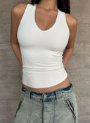 Layered V-Neck Jersey Top