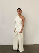 Minimalist Asymmetric Shoulder Tie Vest | Off-White  Elegant Sleeveless Outerwear Top