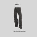Grey Structured Cargo Pants